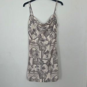 Forever 21 Printed Cow Slip Dress Small